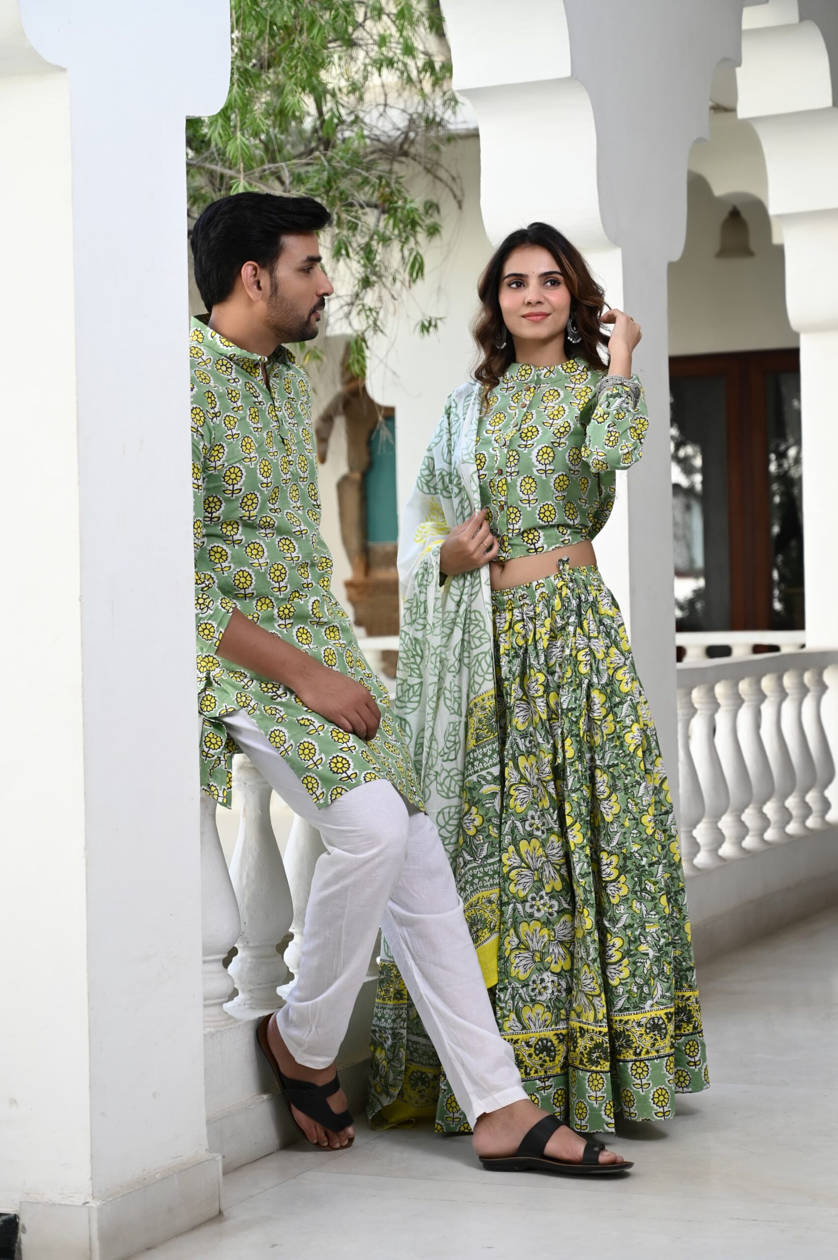 Couple wear of Shree Star Fantastic sequence work Lehenga Choli & Kurta  Wedding Wear Couple Combo collection,