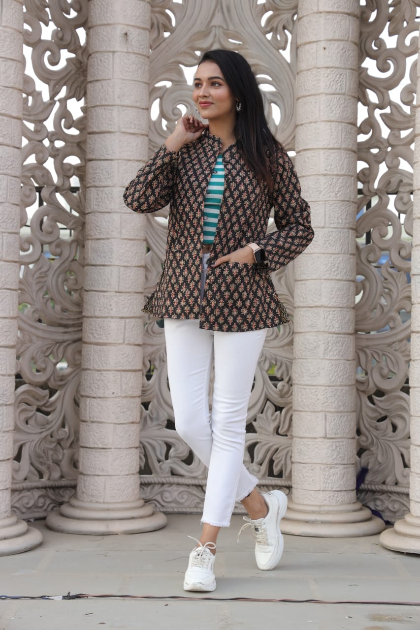 Ladies special kurti with heavy rajasthani print jacket 🧥 - YouTube